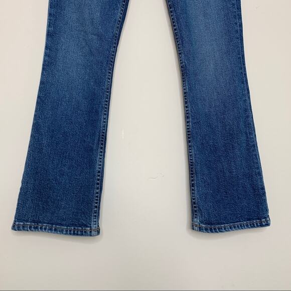 RE/DONE Mid-Rise Kick Flare Stretch Crop Jeans (Sz 23) Mid 70s Wash - Picture 6 of 13